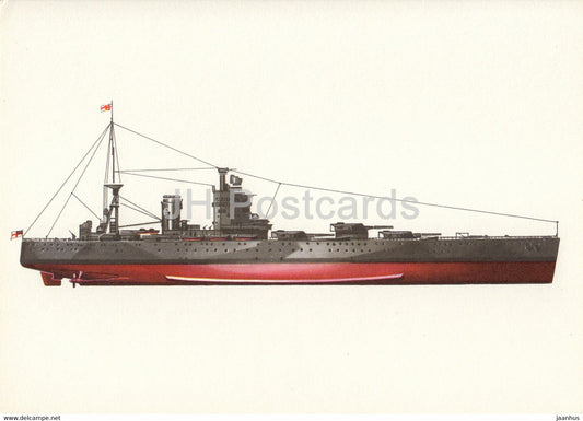 Schlachtschiff Nelson 1925 - Warship - Historische Schiffe - Historical Ships - DDR Germany - used - JH Postcards
