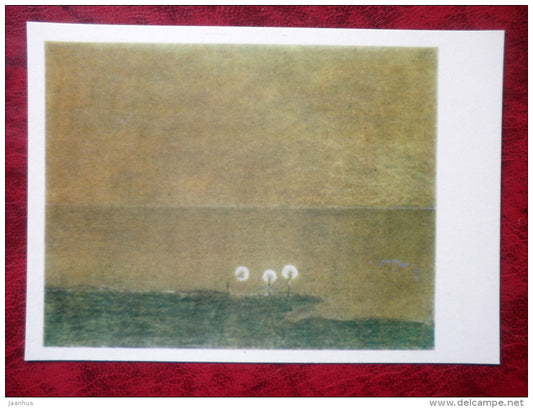 Painting by Lithuanian composer M. K. Ciurlionis - Silence - lithuanian art - 1976 - unused - JH Postcards