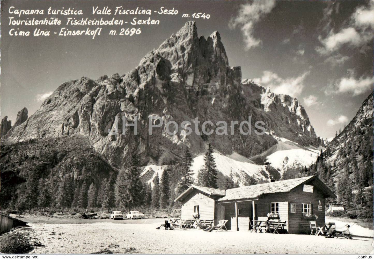 Capanna Turistica - Val Fiscalina - Sesto - Fischleinboden - Sexten - Cima Uno - Einserkofl - 1960 - Italy - used - JH Postcards