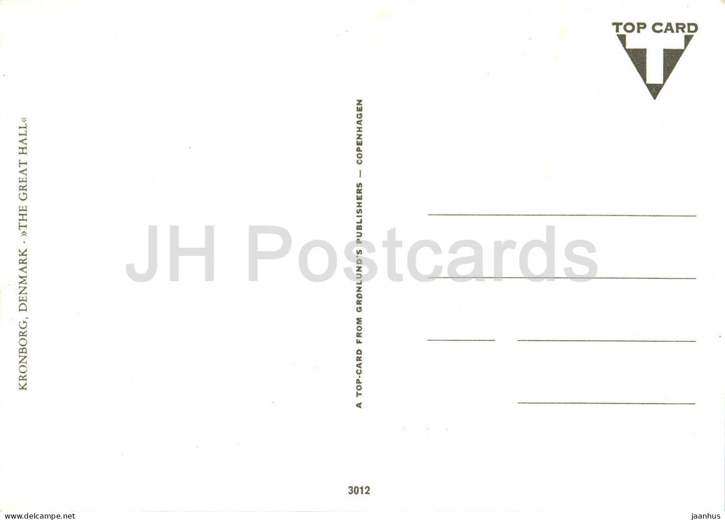 Kronborg - Helsingor - castle - The Great Hall - 3012 - Denmark - unused