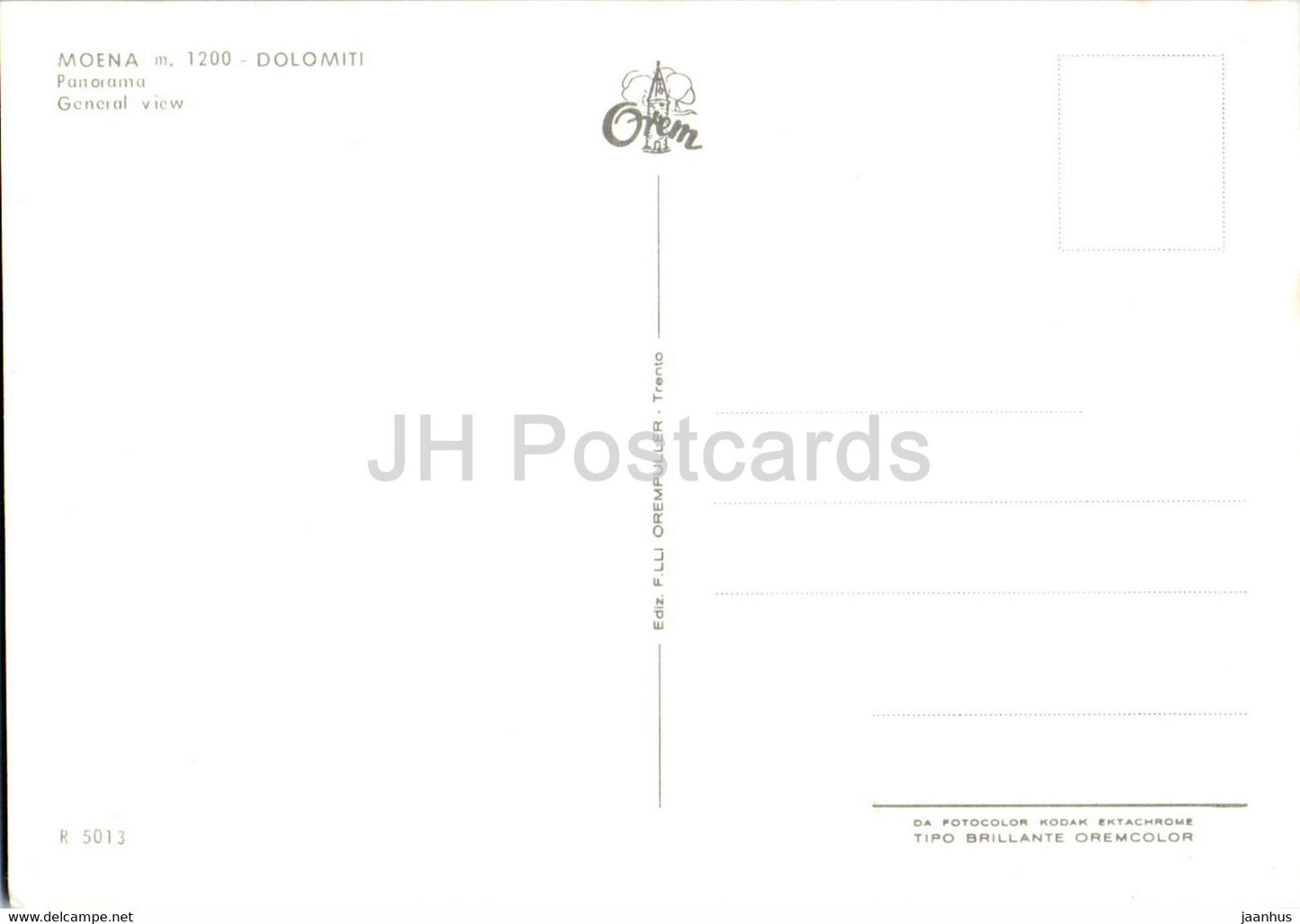 Dolomiti - Moena 1200 m - Panorama - General view - 5013 - Italy - unused
