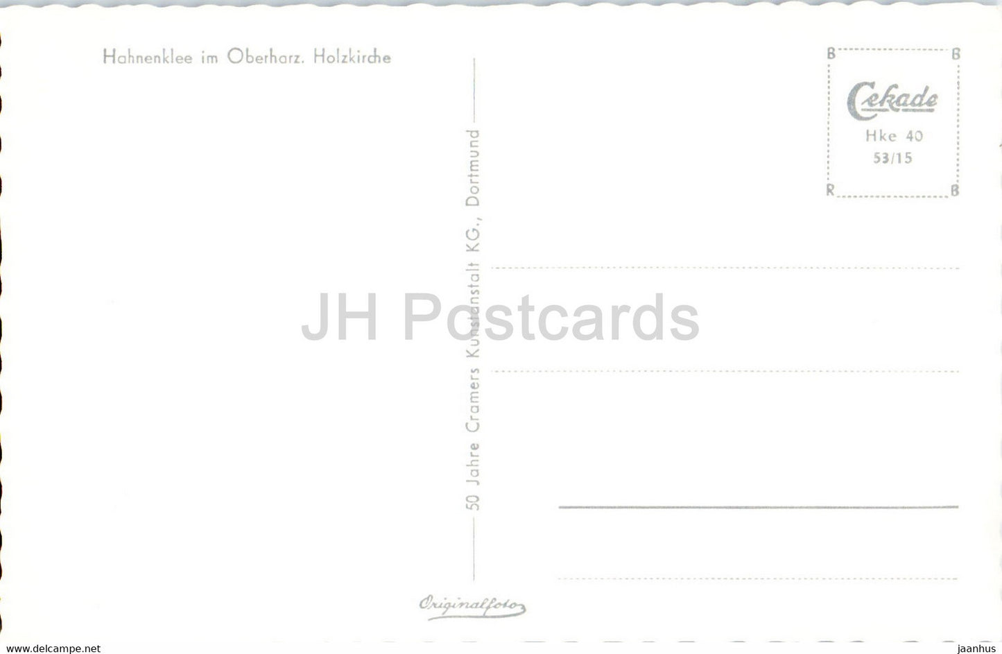 Hahnenklee im Oberharz - Holzkirche - church - old postcard - Germany - unused