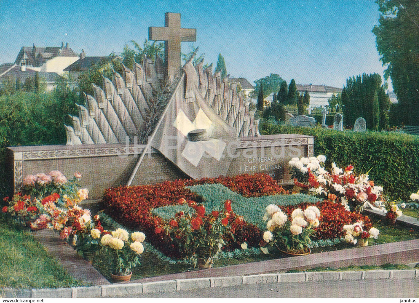 Monument general Guisan Pully - 1964 - Switzerland - used - JH Postcards