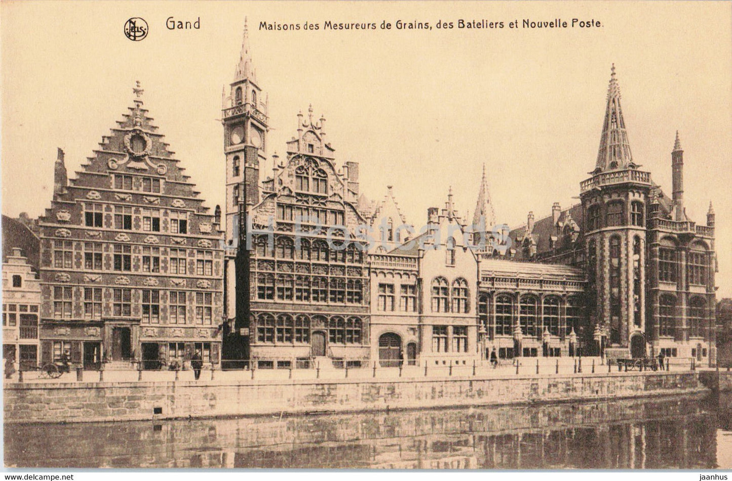Gand - Gent - Maisons des Mesureurs de Grains des Bateliers et Nouvelle Poste - 55 - old postcard - Belgium - unused - JH Postcards