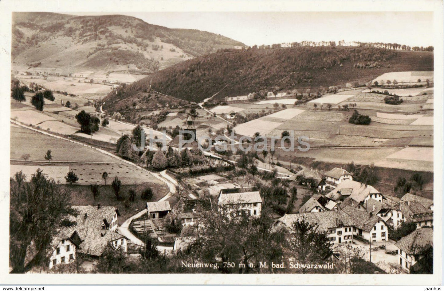 Neuenweg 750 m - M bad Schwarzwald - old postcard - 1932 - Germany - used - JH Postcards