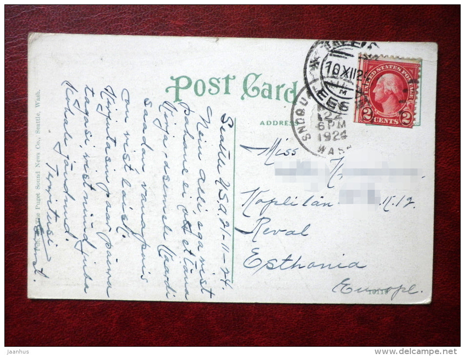 King County Court House - Seattle - sent to Estonia in 1924 - USA - used - JH Postcards