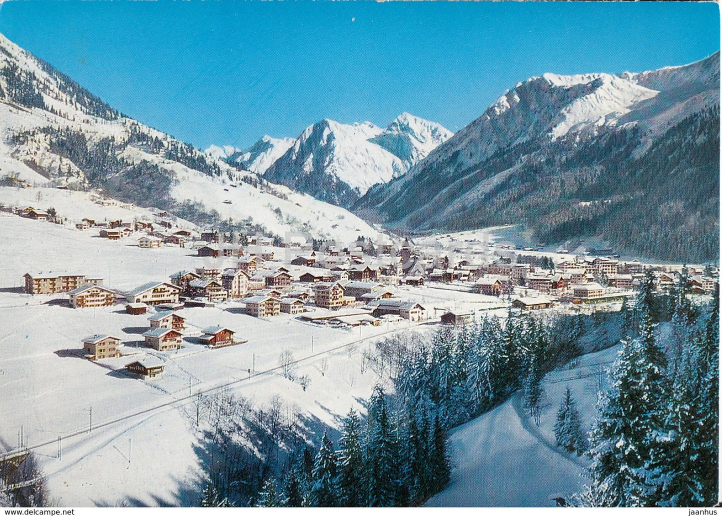 Klosters 1250 m mit Silvrettagruppe - Switzerland - unused - JH Postcards