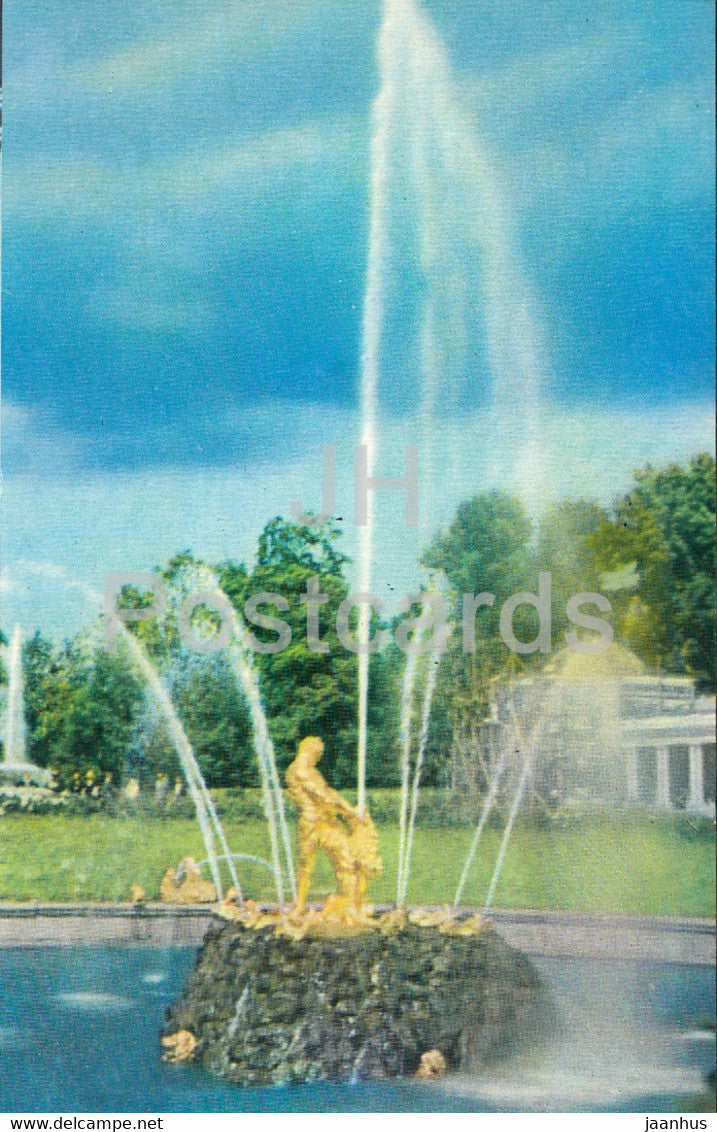 Petrodvorets - Samson fountain - 1966 - Russia USSR - unused - JH Postcards