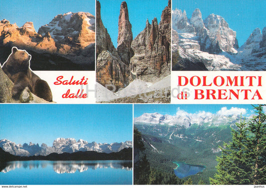 Saluti dalle Dolomiti di Brenta - multiview - Italy - Italia - used - JH Postcards