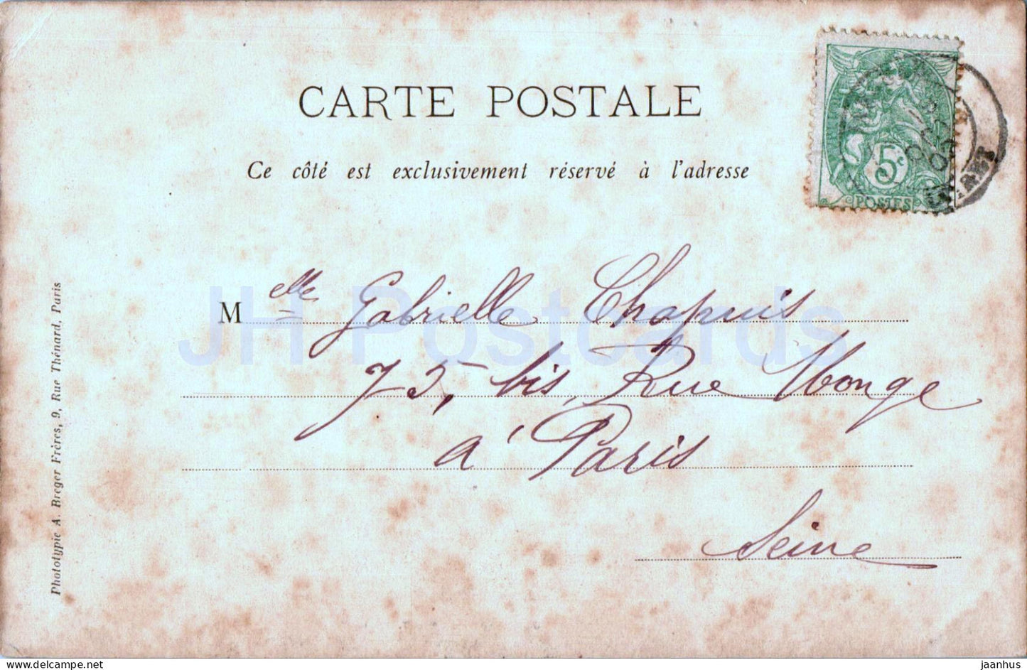 Jargeau - Pont de la Loire - bridge - 1902 - old postcard - France - used