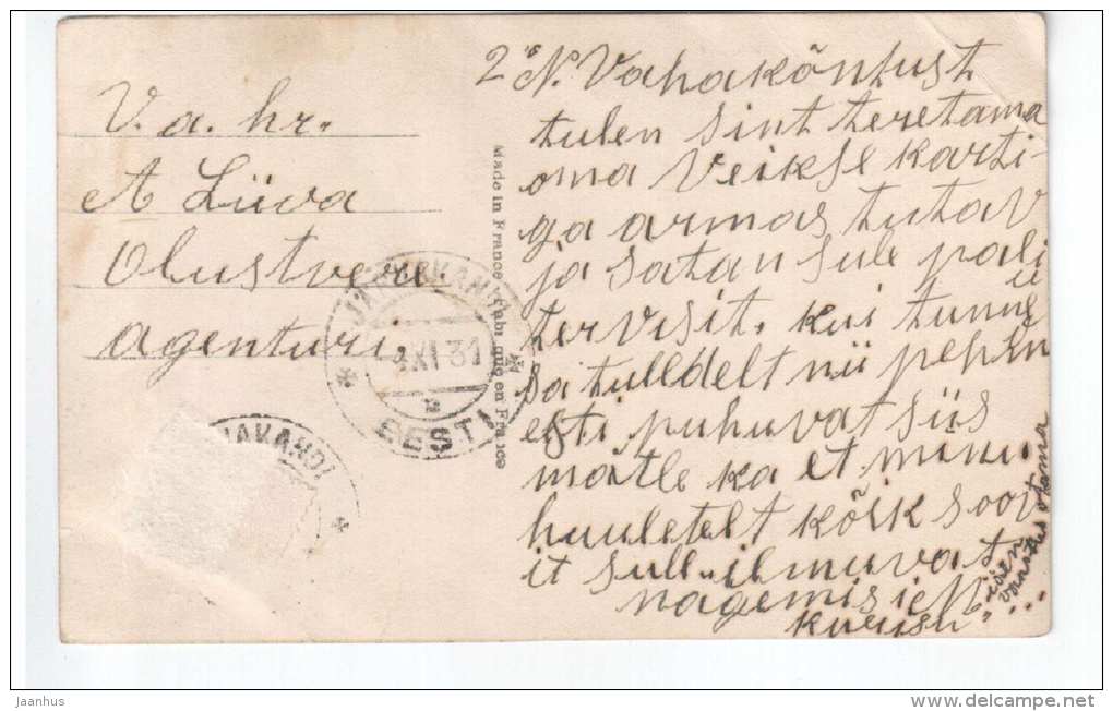 Lady - YAS 644 - old postcard - circulated in Estonia 1931 Järvakandi - used - JH Postcards