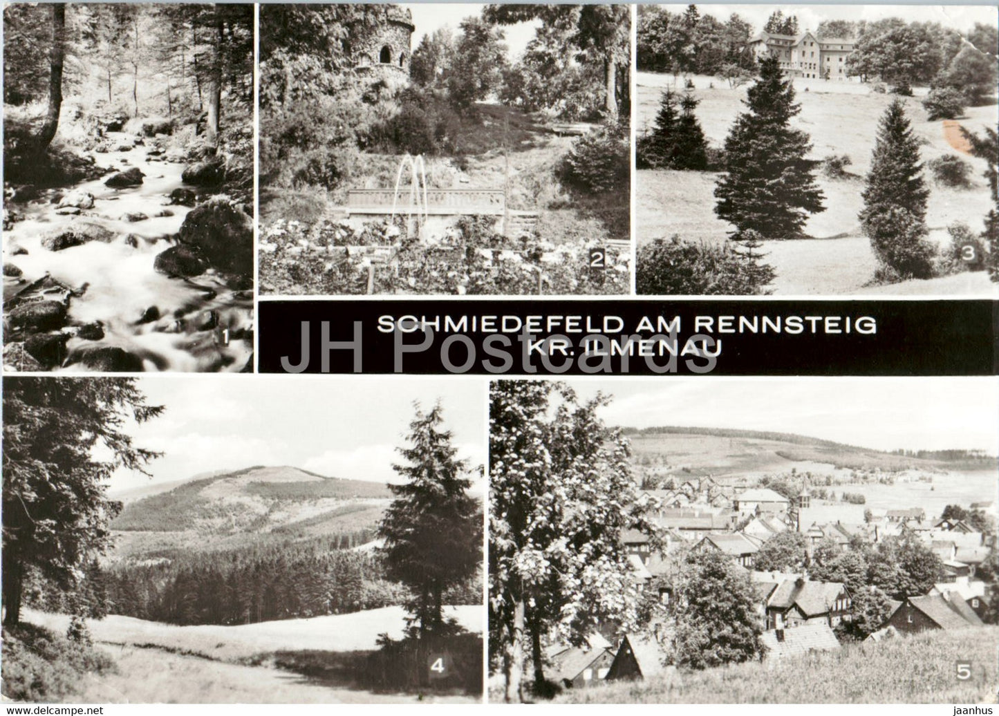Schmiedefeld am Rennsteig - Kr Ilmenau - Vessertal - Georg Schumann Platz - 1983 - Germany DDR - used - JH Postcards