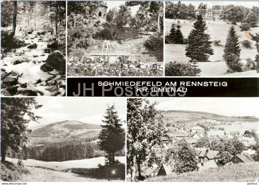 Schmiedefeld am Rennsteig - Kr Ilmenau - Vessertal - Georg Schumann Platz - 1983 - Germany DDR - used - JH Postcards