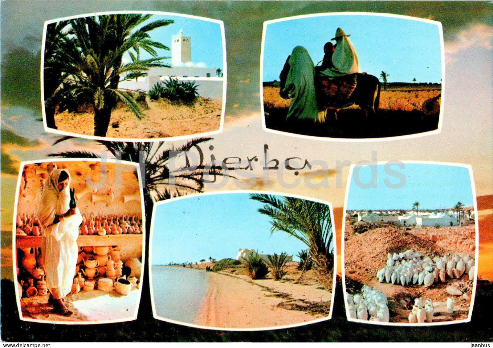 Tunisie de Toujours - Djerba - multiview - H061 - Tunisia - unused - JH Postcards