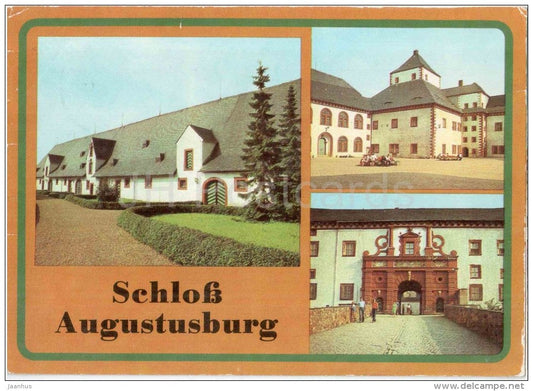Schloss Augustusburg - Stallgebäude - Küchenhaus - Nordportal - Germany - 1987 gelaufen - JH Postcards