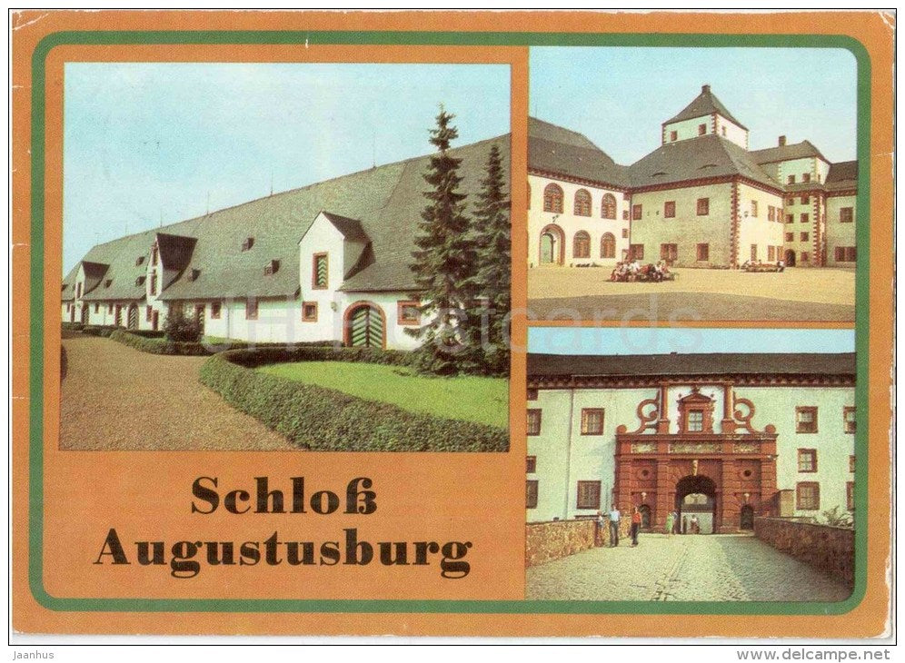 Schloss Augustusburg - Stallgebäude - Küchenhaus - Nordportal - Germany - 1987 gelaufen - JH Postcards
