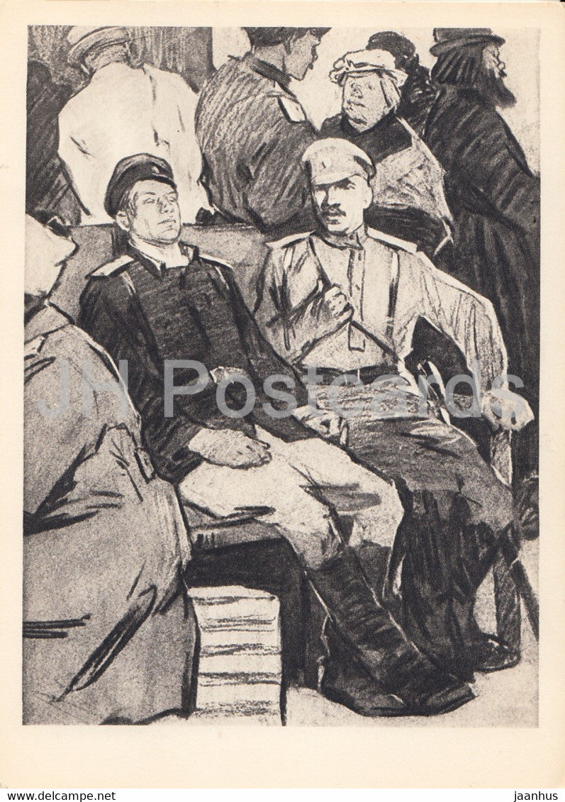 Works by Russian Writer Aleksey Tolstoy - The Road to Calvary - Roshchin - illustration - 1965 - Russia USSR - unused - JH Postcards