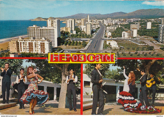 Benidorm - Vista panoramica - Panoramical view - dance - 1968 - Spain - used - JH Postcards