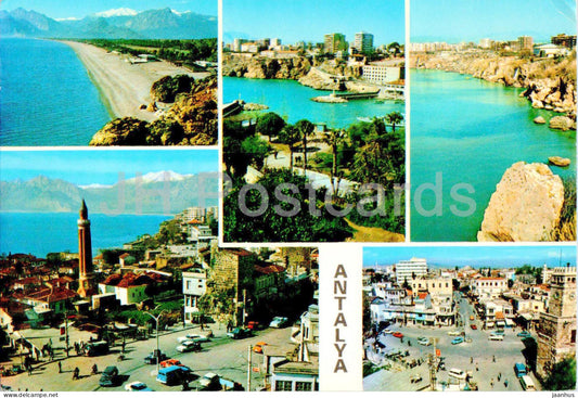 Antalya - Views from the City - multiview - 1974 - Turkey - used - JH Postcards