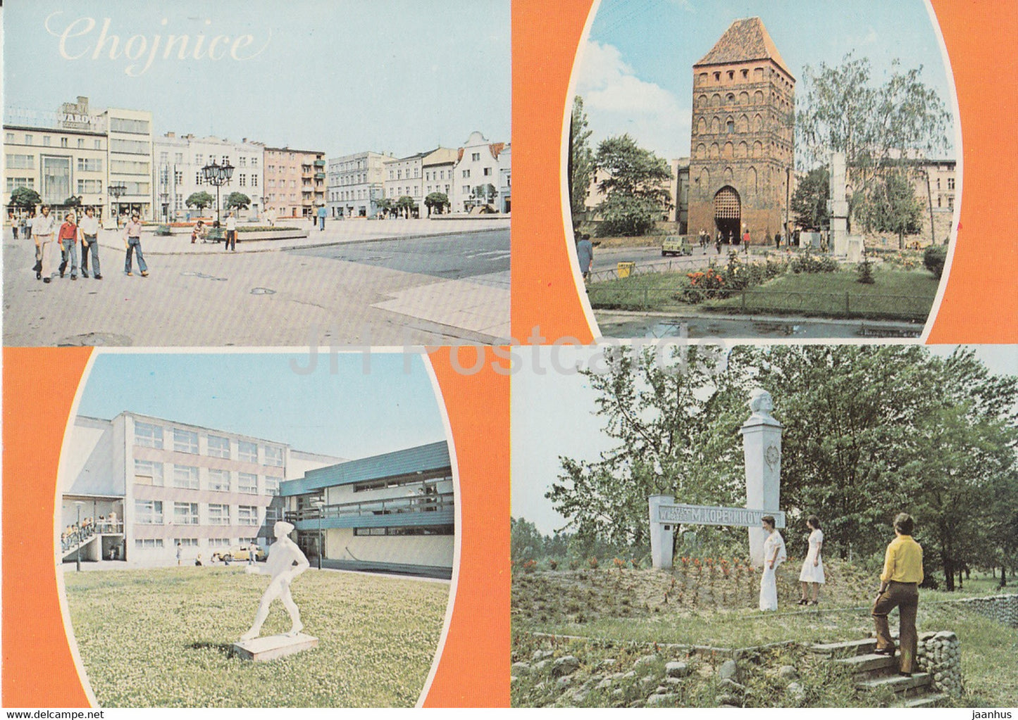 Chojnice - square - museum - monument - multiview - Bulgaria - unused - JH Postcards