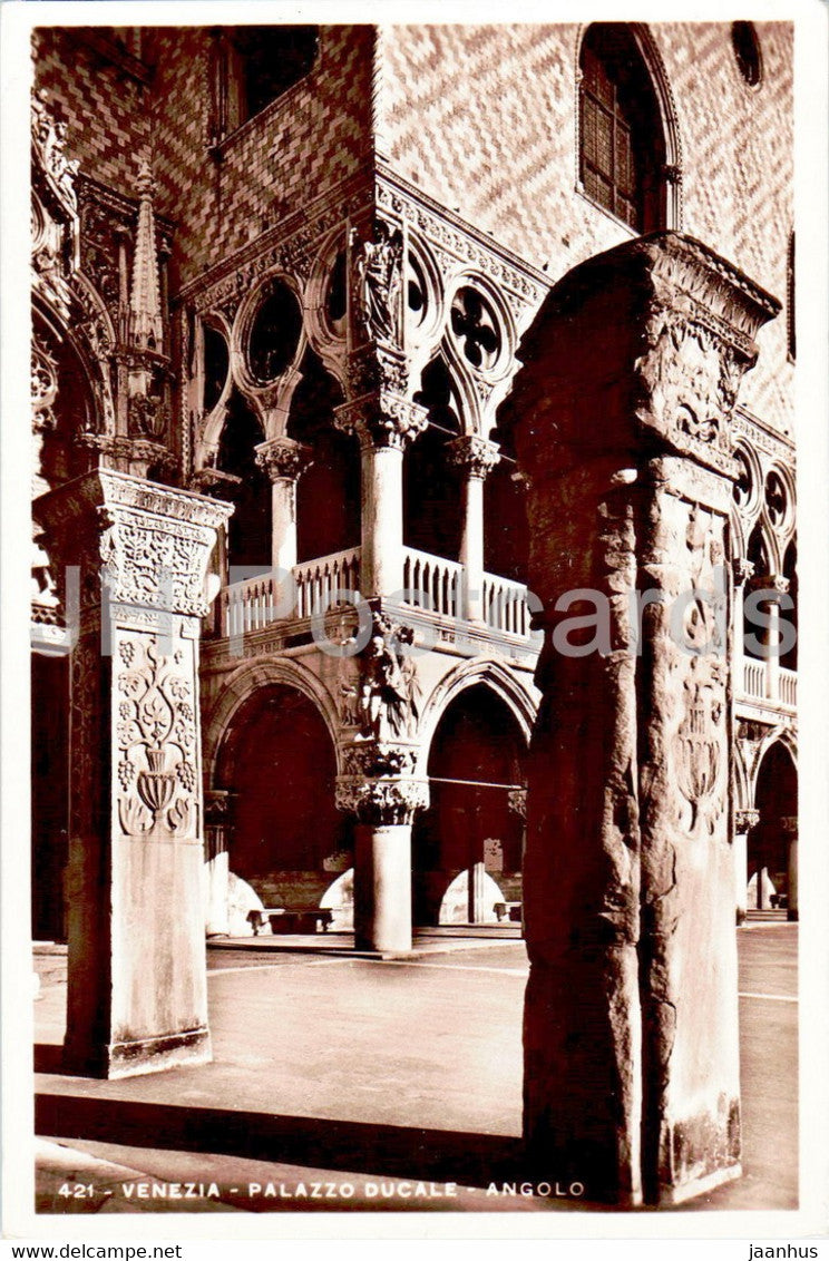 Venezia - Venice - Palazzo Ducale - Angolo - Doge's Palace - 421 - old postcard - Italy - unused - JH Postcards