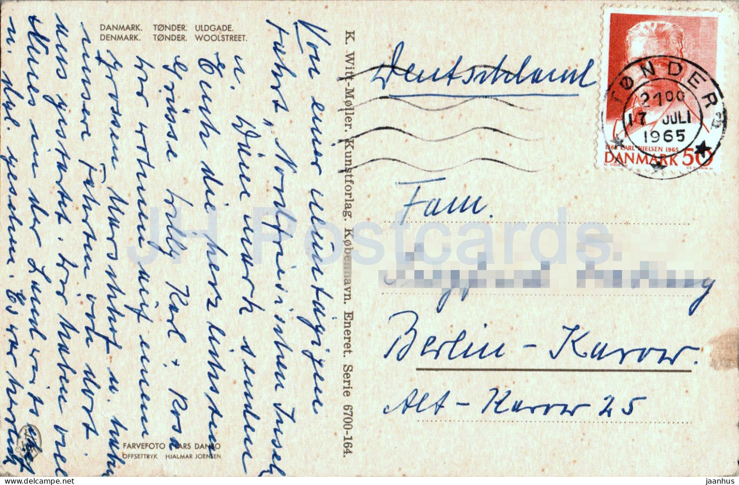 Tonder - Uldgade - Woolstreet - 6700 - 1965 - Danemark - d'occasion 