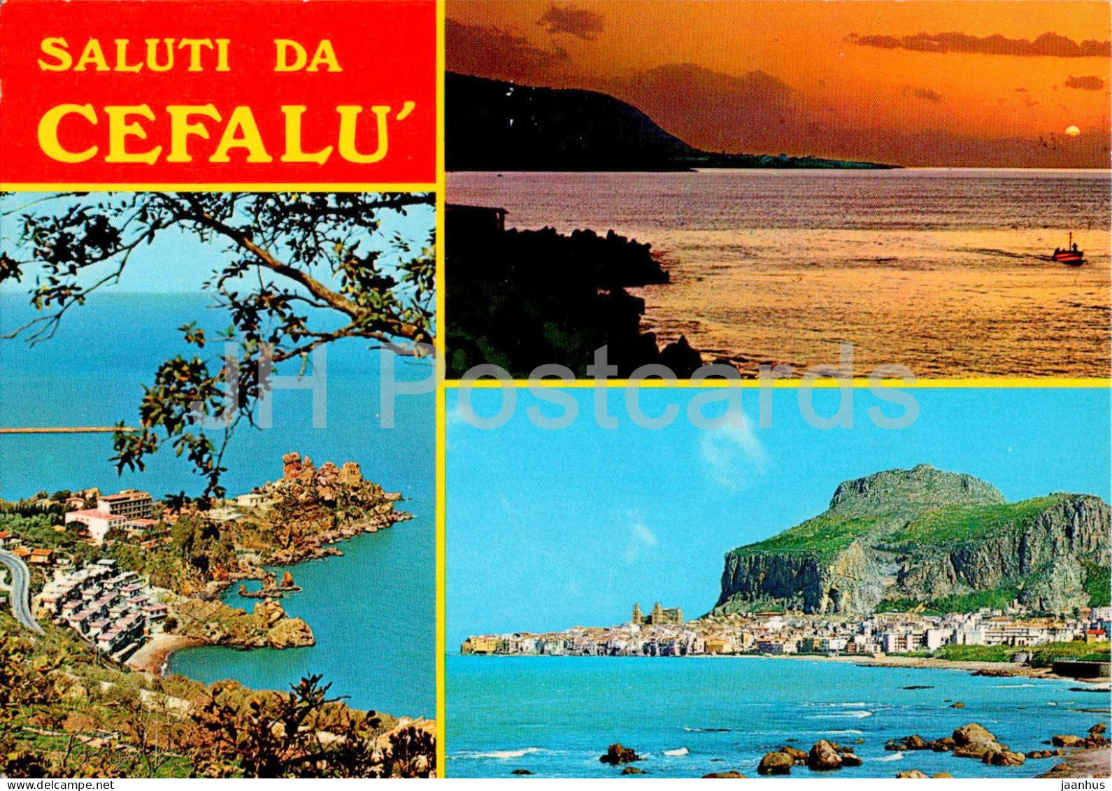 Saluti da Cefalu - multiview - 113 - Italy - used - JH Postcards