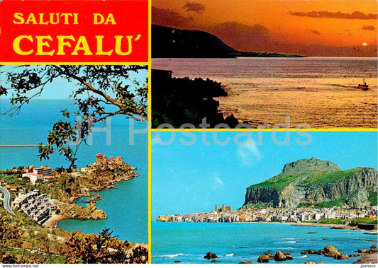 Saluti da Cefalu - multiview - 113 - Italy - used - JH Postcards