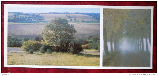 Latvian views - fields - road - 1980 - Latvia USSR - unused - JH Postcards