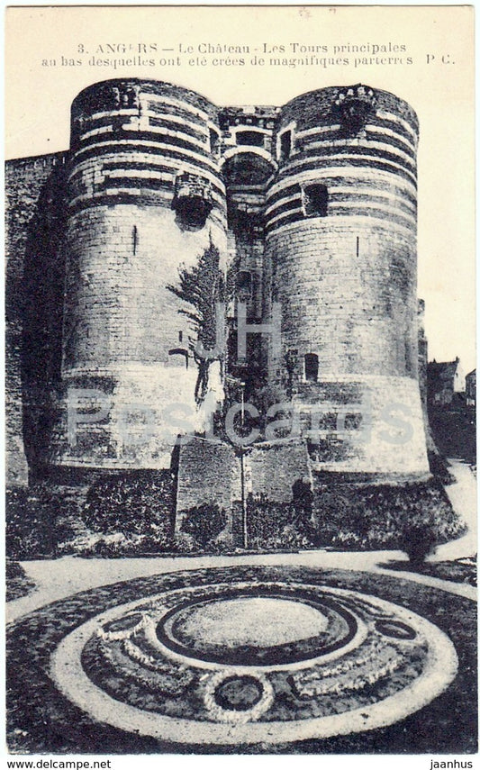 Angers - Le Chateau - Les Tours principales - castle - 3 - 1934 - old postcard - France - used - JH Postcards