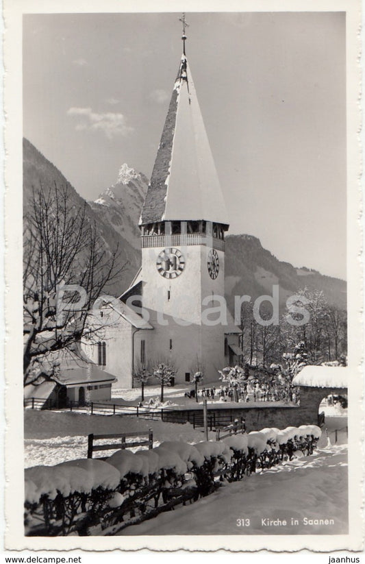 Kirche in Saanen - church - 313 - Switzerland - 1958 - used - JH Postcards