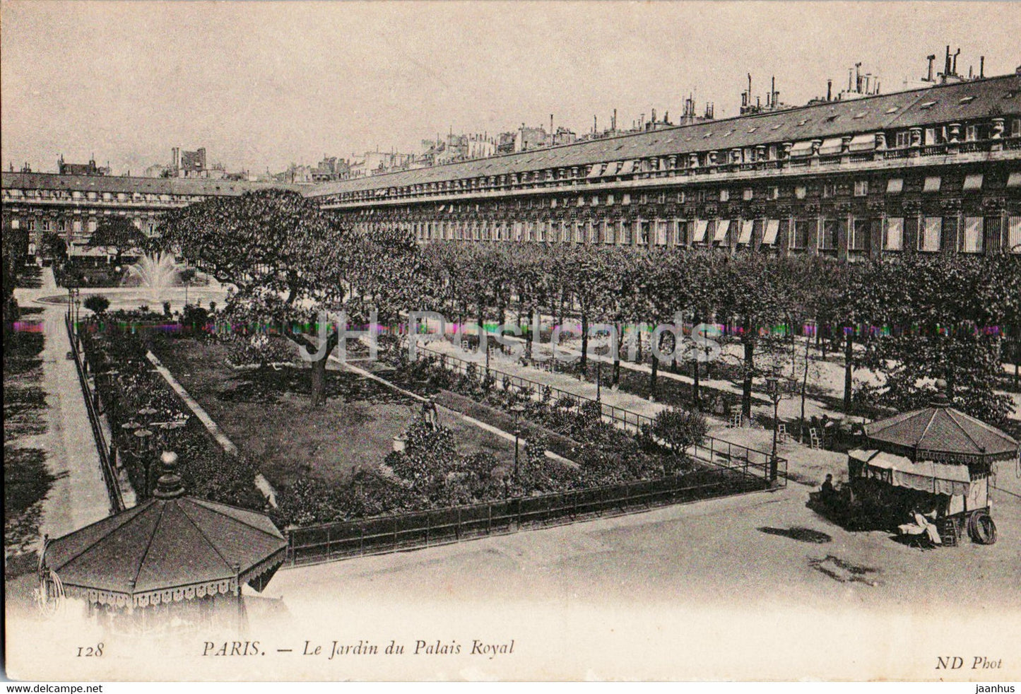 Paris - Le Jardin du Palais Royal - 128 - old postcard - France - unused - JH Postcards