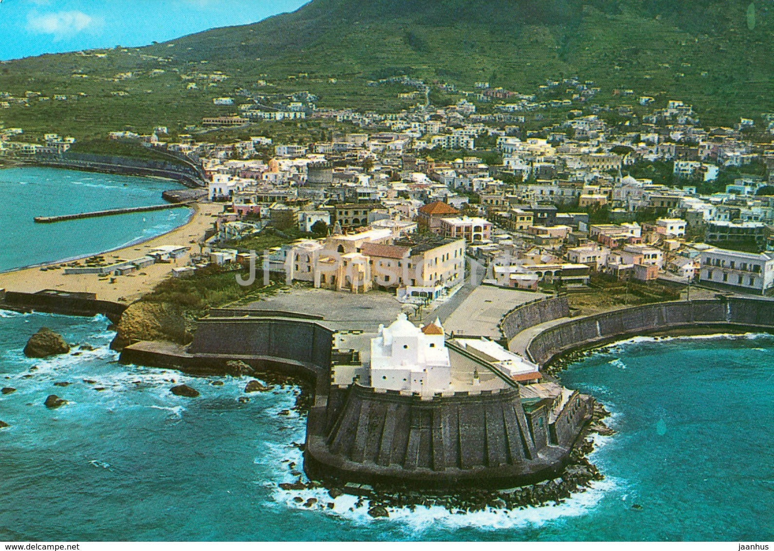 Forio d'Ischia - panorama dall'aereo - aerial view - 6719 - Italy - 1986 - used - JH Postcards