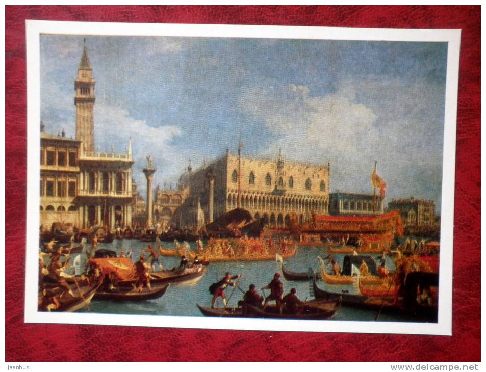 Painting by Canaletto - The Betrothal of the Venetian Doge to the Adriatic Sea - art - unused - JH Postcards