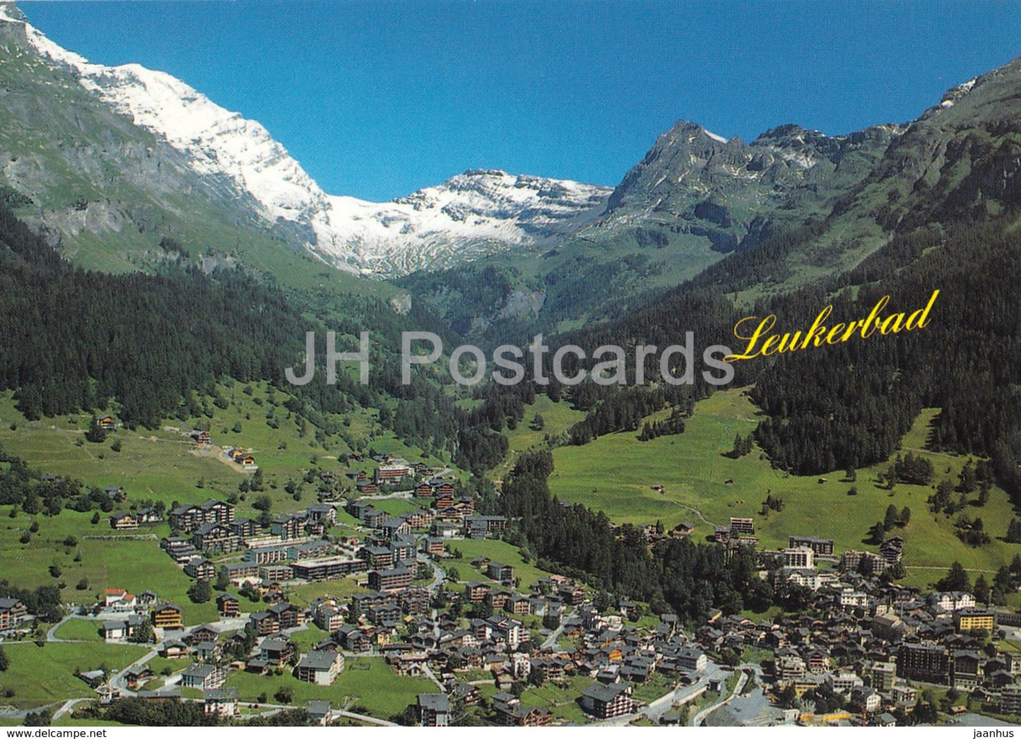 Leukerbad 1401 m - Loeche les Bains - Balmhorn - Gizzifurgge - Ferdenrothorn - 50715 - 1997 - Switzerland - used - JH Postcards