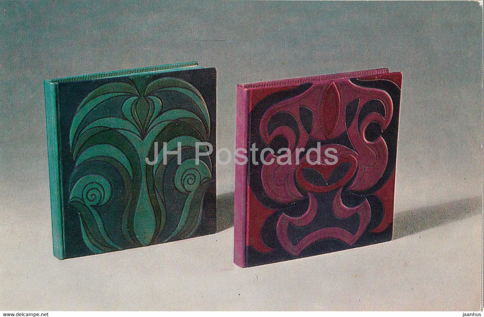 Notebook Covers by M. Kuke - Metalwork and Stamped Leather from Estonia - 1978 - Russia USSR - unused - JH Postcards