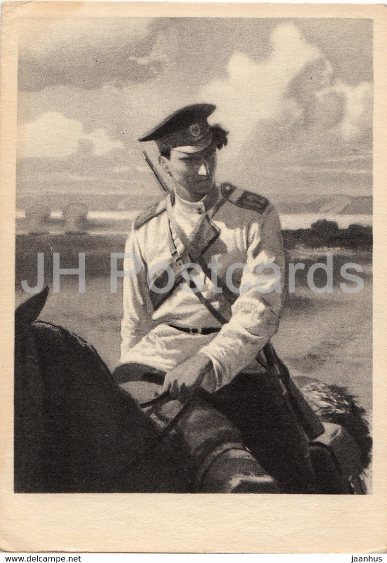 illustration by O. Vereysky - Grigory Melekhov - And Quiet Flows the Don by Sholokhov - 1959 - Russia USSR - unused - JH Postcards