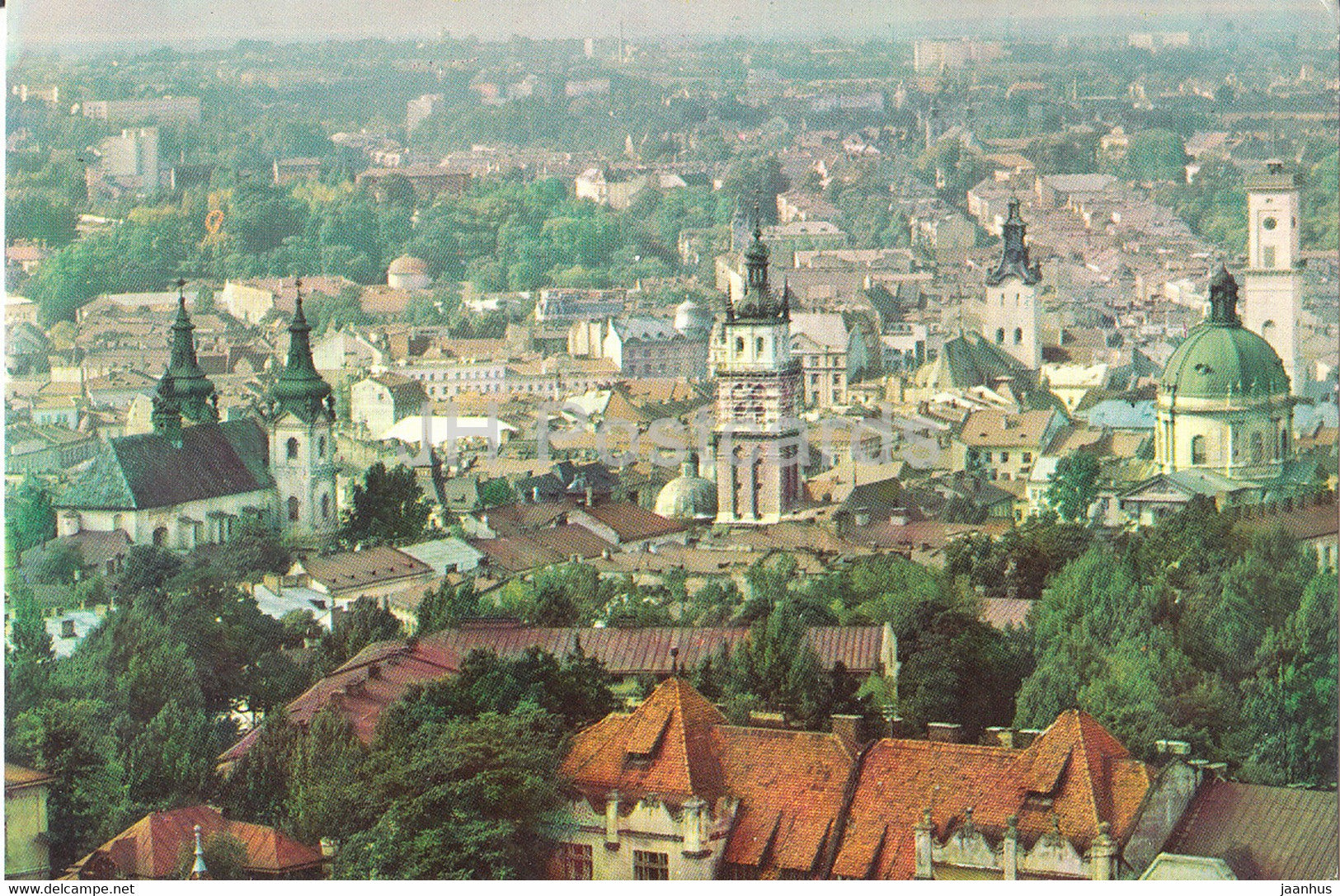 Lviv - Lvov - panorama of the city from Visoky Zamok (High Castle) - 1970 - Ukraine USSR - unused - JH Postcards