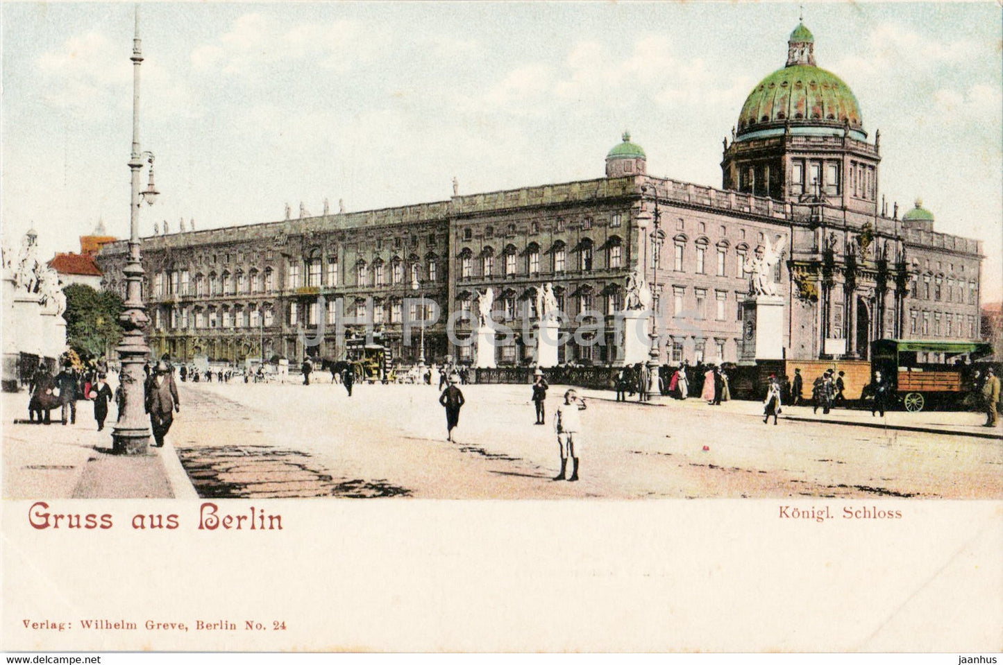 Gruss aus Berlin - Konigl Schloss - castle - 24 - old postcard - Germany - unused - JH Postcards