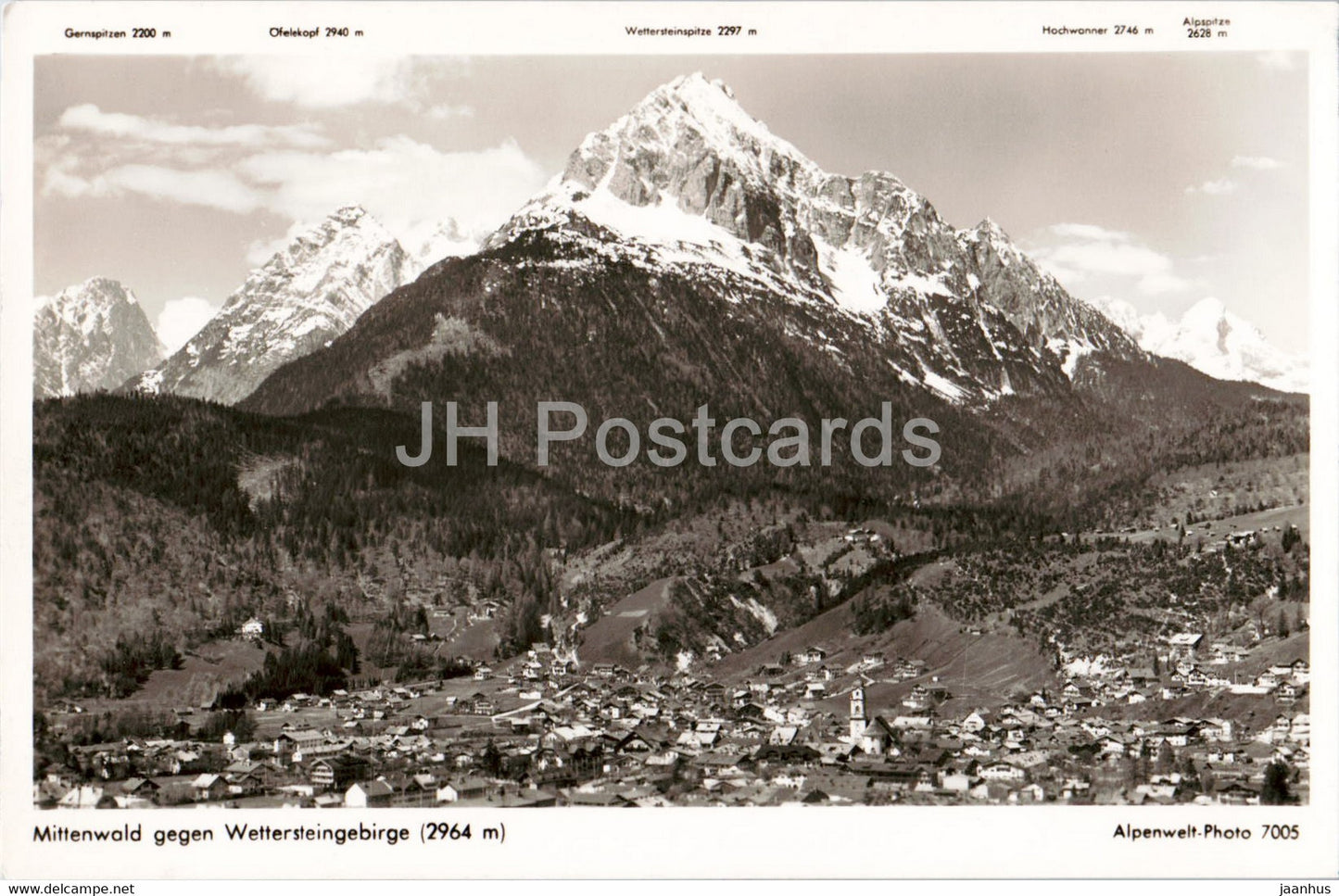 Mittenwald gegen Wettersteingebirge - Germany - unused - JH Postcards