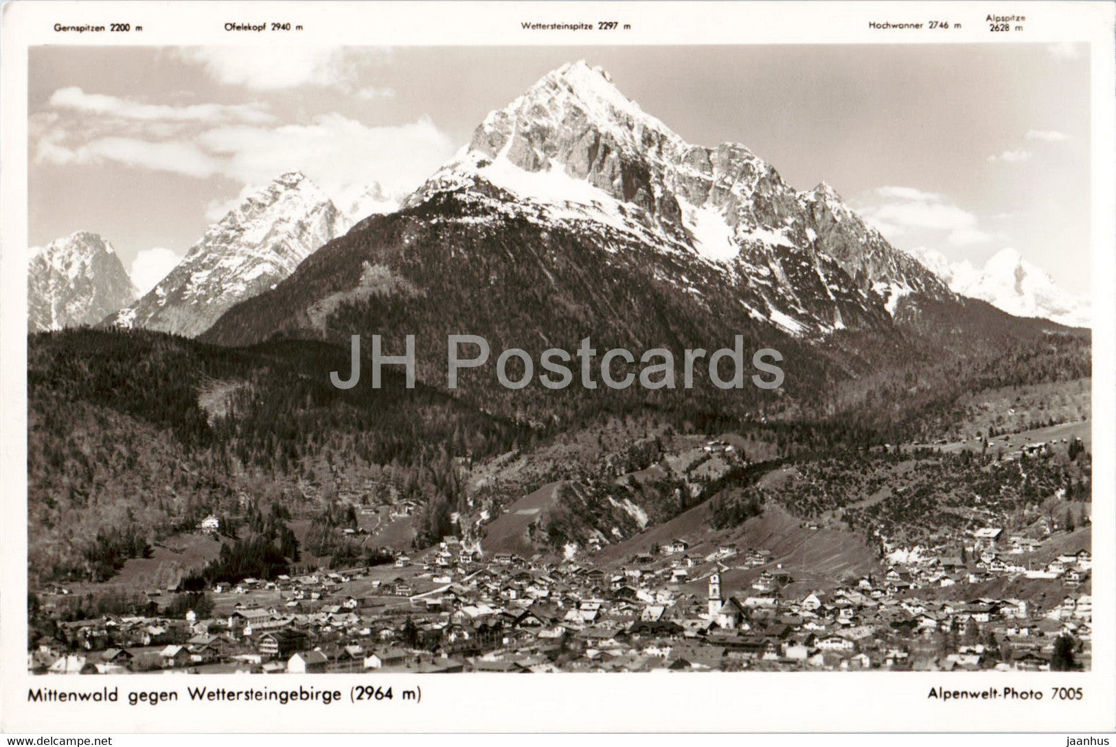 Mittenwald gegen Wettersteingebirge - Germany - unused - JH Postcards