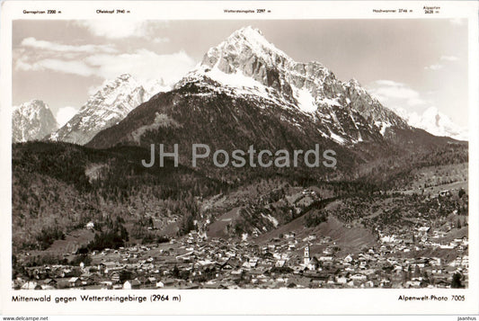 Mittenwald gegen Wettersteingebirge - Germany - unused - JH Postcards