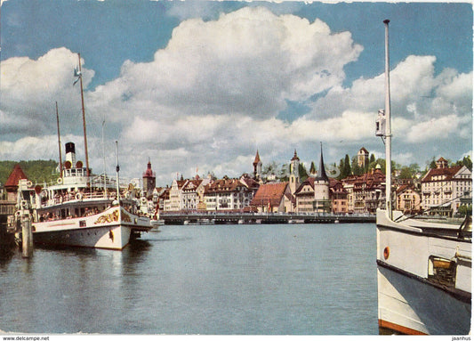 Luzern - Lucerne - Vierwaldstatter see - passenger ship - steamer - 3156 - Switzerland - unused - JH Postcards