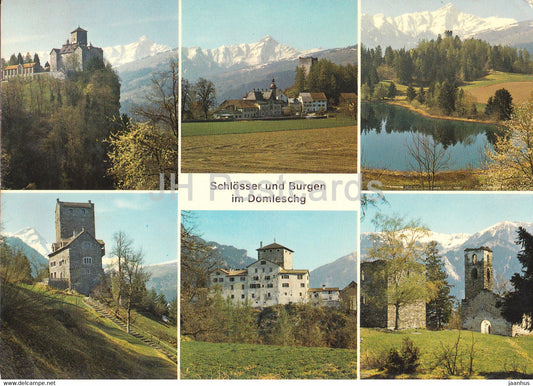 Schlosser und Burgen im Domleschg - Ortenstein - Alt Sins - Neu Sins - castle - Switzerland - used - JH Postcards