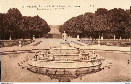 Versailles - Le bassin de Latone et le Tapis Vert - 20 - old postcard - France - unused - JH Postcards
