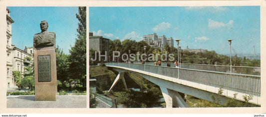 Odessa - monument to R. Malinovsky - Pedestrian bridge - 1985 - Ukraine USSR - unused - JH Postcards