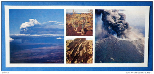 first days of the eruption - volcano - Tolbachik is a volcanic complex - Kamchatka - 1978 - Russia USSR - unused - JH Postcards