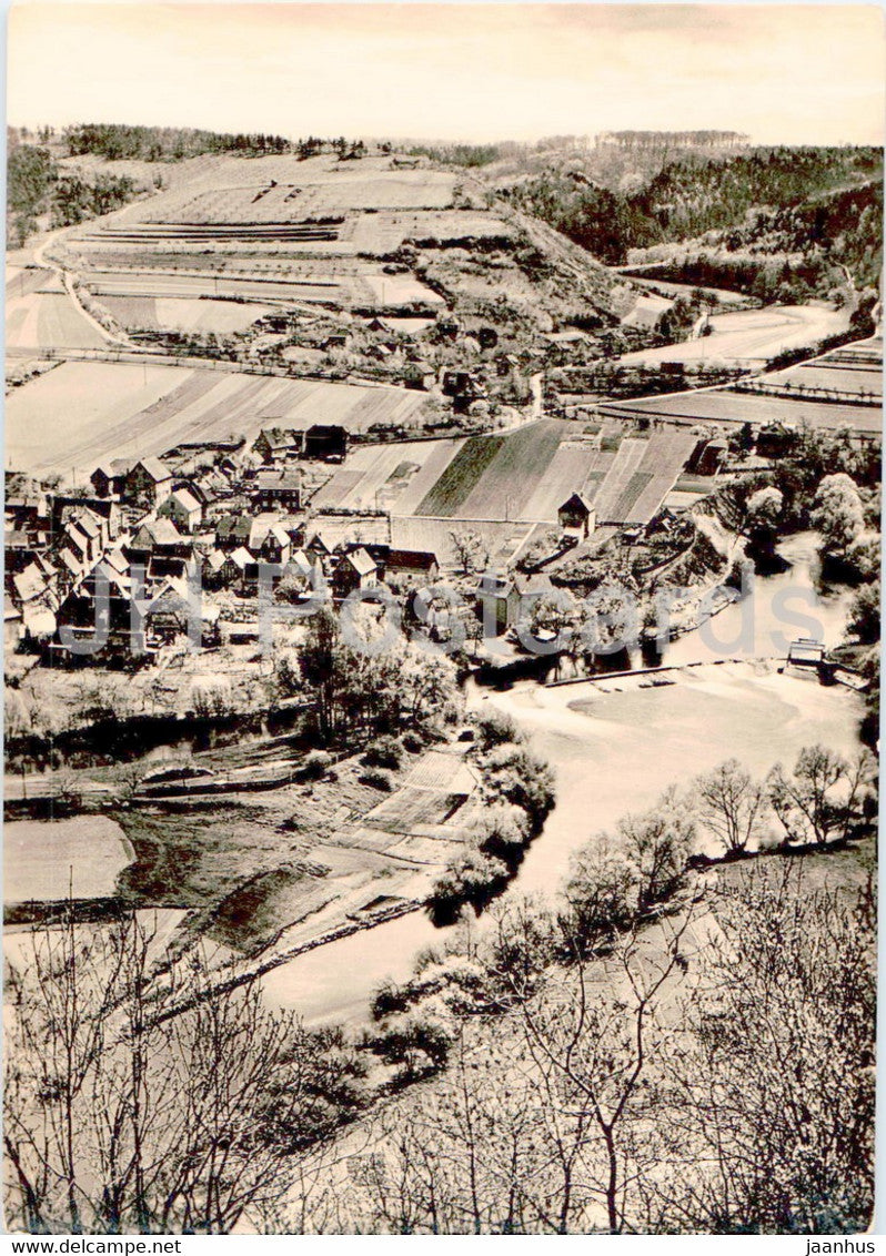 Blick von den Dornburger Schlossern aufs Saalewehr - Germany DDR - used - JH Postcards