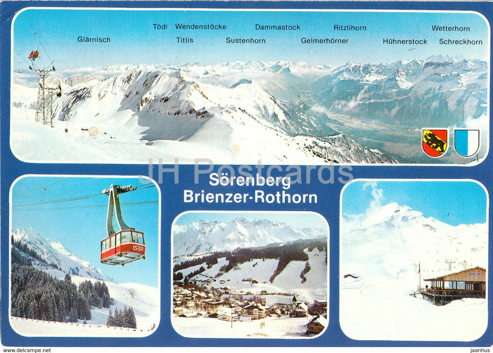 Sorenberg - Brienzer Rothorn 2349 m - cable car - 1980 - Switzerland - used - JH Postcards