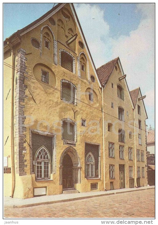 Three Sisters , a Late Gothic Group of Houses at Pikk Street - Old Town - Tallinn - 1986 - Estonia USSR - unused - JH Postcards